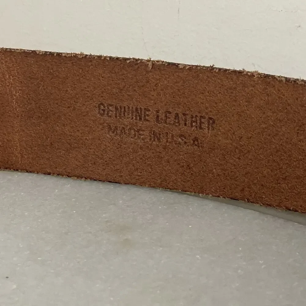 Maus & Hoffman Belt Men Genuine Leather Brown Sz 44 Designer
